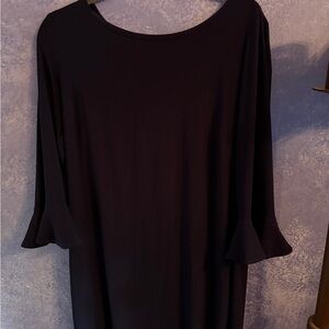Laundry By Shelli Segal Black Long Sleeve Dress